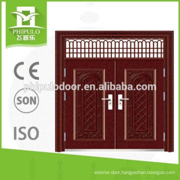 Hot sale villa luxury front double steel door from China